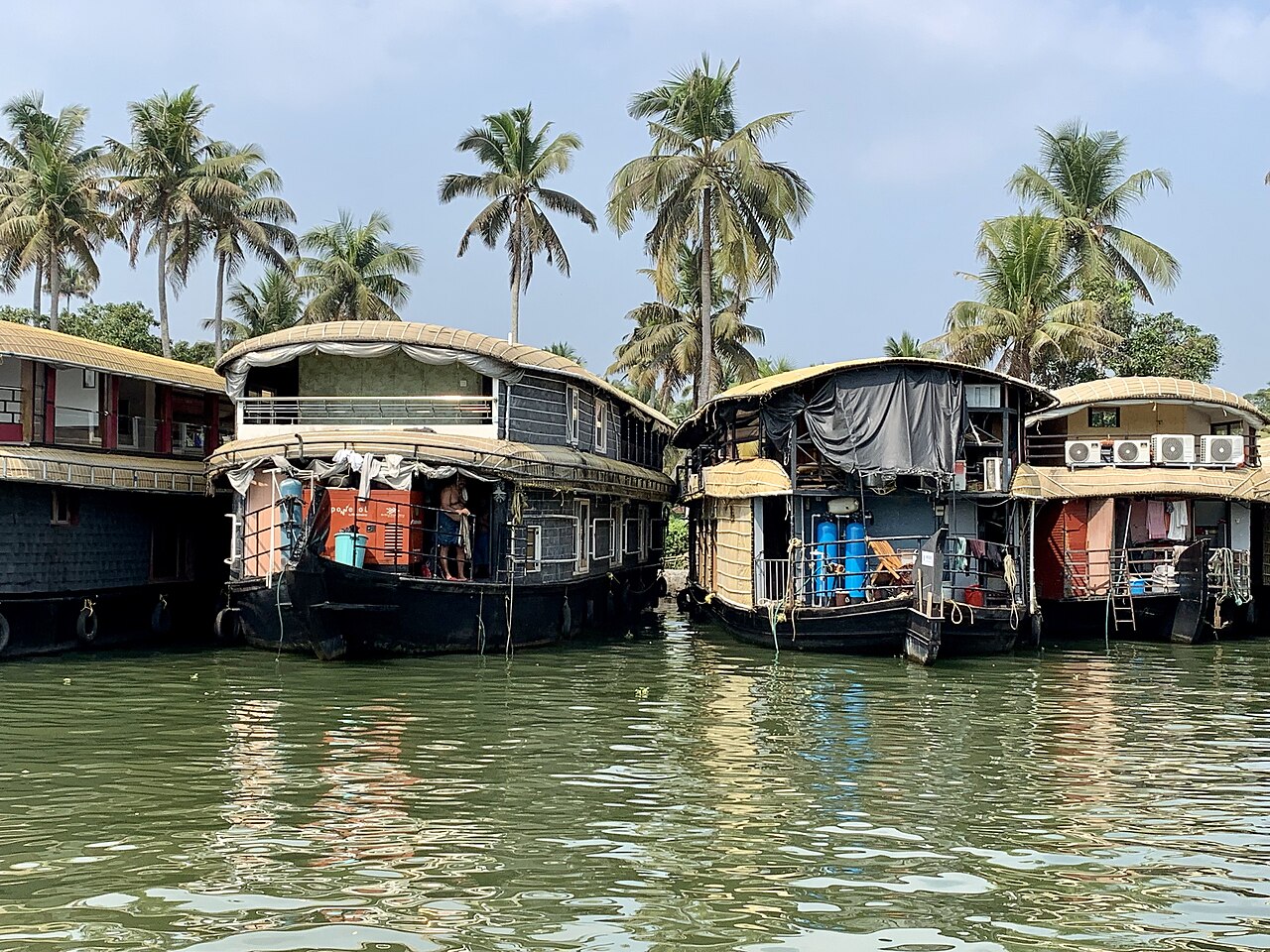 Houseboats on the Alleppey backwaters, Kerala